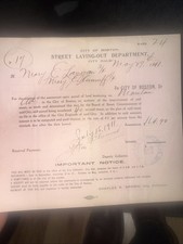 Antique Assessment Bill 1911 Boston picture