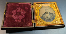 1880's Ambrotype Portrait Elderly Gentleman Union Case-Victorian Era-Nice Shape picture