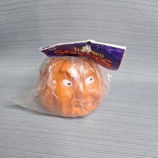 Vintage 1997 Halloween Squeezes Jack O Lantern Pumpkin Angry Foam Squish NEW picture