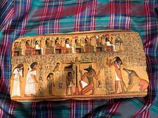 Vintage Egyptian Plaque ‘Weighing Heart Wall’ Anubis 13 In. Veronese Summit 2006 picture