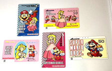 SUPER MARIO BROS Nintendo 80's Vintage Telephone Card Phone card Train Card NTT picture