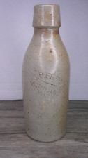 antique 1870's 80's  salt glazed stoneware beer bottle J.B. Ferstl Ashland, Wi. picture