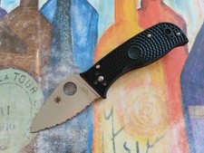 Spyderco Lil' Temperance 3 Lightweight, VG10 Satin Serrated Blade, Black Handle picture