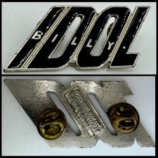 Vintage 1990 Billy Idol 2.5” Logo Pin Rude Dude Brockum Made in Canada RARE PIN picture