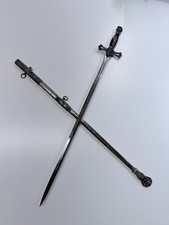 Antique H Ames Knights Templar Masonic Ceremonial Sword Scabbard Dual Na G2U picture