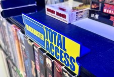 Blockbuster Total Access Logo Shelf Display 7x2 Retro Video Art No VHS Included picture
