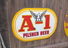 Vintage A-1 Pilsner Beer Porcelain Sign picture