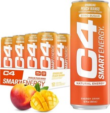 Cellucor C4 - Zero Sugar Smart Energy Drink, Peach Mango, 12oz Cans (Pack of 12) picture