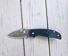 Spyderco Sage LW 5 C123PBK Plain Edge Drop Point Black FRN Compression Lock picture