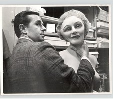 Decorator Holds Melted WAX FIGURE Actress MARLENE DIETRICH 1964 Press Photo picture