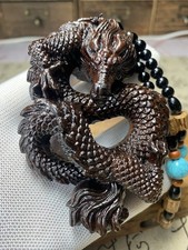 Vietnamese Sandalwood Buddhist Dragon Wood Carving Sculpture, High-Quality, Real picture