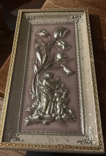 Vintage Four Seasons MetalCraft MCM Wall Art 1950 Shadow Box Style Greek Goddess picture