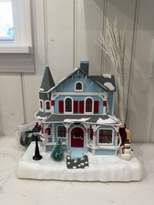 Avon 2001 Christmas HOLIDAY SPLENDOR LIGHTED FIBER OPTIC HOUSE Color Changing picture