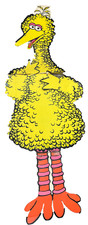 Vintage 1977 BIG BIRD 6ft Cardboard Big Bird Muppets Sesame Street Cutout picture
