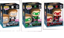 FUNKO POP DC COMICS WHITE RED GREEN LANTERN BUNDLE NYCC 2026 SHARED STICKER picture