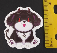 Cute Demon Puppy Dog Sticker (H) picture