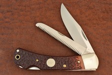 REMINGTON UMC MADE IN USA DELRIN PREMIUM SAWBLADE JUMBO LOCKBACK KNIFE (22877) picture