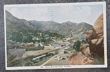 Vintage 1909 Color Postcard City Town Aerial View Green Mountain Falls Colorado picture