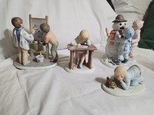 4 Vntg 1980s Fracces Hook Ceramic Figurines 3-7