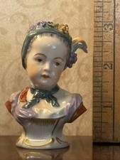 Antique Royal Vienna Austria porcelain girls bust figurine 1880’s excellent picture