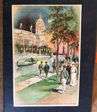 1904 World Fair Hold to Light Postcard Bridge Over the Lagoon & US Gov Building picture