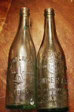 Clear Embossed Bottles Lot of 2 - Christo Ginger Ale & Monumental Brewing co. picture