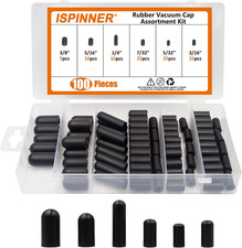 100pcs Rubber Vacuum Caps Assortment 6 Sizes Hose End Caps Automotive picture