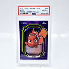 2024 Disney Topps Chrome Finding Nemo #105 PSA 10 Purple Green Pulsar /150 picture