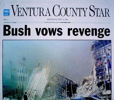 World Trade Center 9/11 2001 Newspaper Ventura County Star WTC VTG Original Rare picture