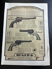 1963 Ruger Blackhawk Single Six Original Vintage Print Ad Magazine Page Hunting picture
