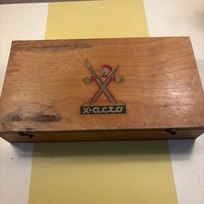 Vintage X-Acto Hobby Chest Wood Box Knife Set Blades Tools Model Craft picture