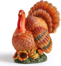 Thanksgiving Turkey Decor Large Turkey Figurine Fall Harvest Tabletop picture