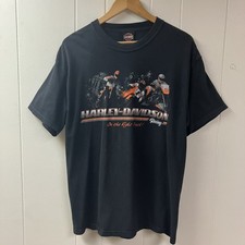 Vtg Y2K 2006 Harley Davidson Graphic T-shirt LARGE Springfield IL SINGLE STITCH picture