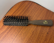 Vtg 1980s Goody Hair Brush 8104 Brown, Nylon Bristles Faux Wood Grain USA Made picture