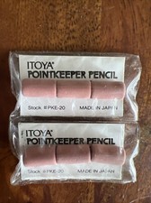NOS 6 Vintage ITOYA POINTKEEPER PENCIL Erasers Brand New Made in Japan picture