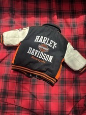 18 month Infant Harley-Davidson Motorcycles Jacket Black/White with Orange Trim picture