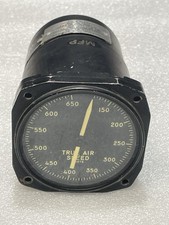 Rare USAF True Airspeed Indicator Type ME-3A AC Spark Plug B-47 B-52 Bomber picture