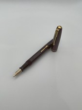 Vintage Waterman's 502 Fountain Pen England Burgundy Flexible 14k 2A picture