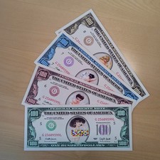 2025, 4Pcs Beauty Commemorative Banknote, Fluorescent Collectibles, 100, UNC picture