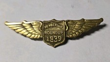 Vtg 1939 American Legion Membership Roundup Goldtone Pin picture