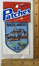 Vintage Badlands National Park South Dakota Patch Voyager Travel Souvenir picture