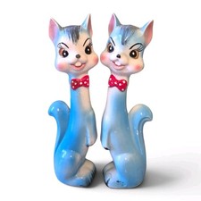 RARE Vintage Bowtie Arnart Japan Long Neck Tall Squirrel Salt & Pepper Shakers picture