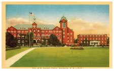 1930s MANCHESTER NEW HAMPSHIRE VIEW OF ST ANSELMS COLLEGE LINEN POSTCARD P6581 picture