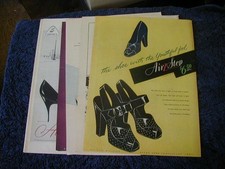 Vintage lot of 8 Air Step shoe  print ads 1941-1959 womens  large magazine ad picture