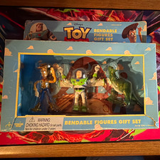 Disney Toy Story Bendable Figures Gift Set Woody Buzz Lightyear Rex picture