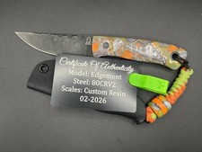 Black Feather Edgemont With Glow Resin and Fordite Handle 80CRV2 picture