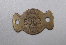 Early Antique 1923 Lancaster Co, PA Dog Tax License #5969 Shape Good Cond. picture