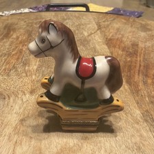 LIMOGES FRANCE BOX- 'WOODEN' ROCKING HORSE - CHILD'S TOY  picture