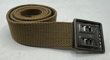 Vintage WW2 Dated US Army Enlisted Field Belt & Flat Buckle JQMD 1942 Marked 36