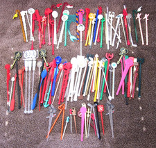 Lot 115 Rare Vintage Swizzle Sticks Drink Stirs / Picks Casino Hotel Airlines picture